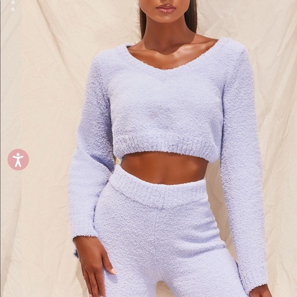 Oh Polly Fluffy Fuzzy Knit Short Set - Picture 3 of 10